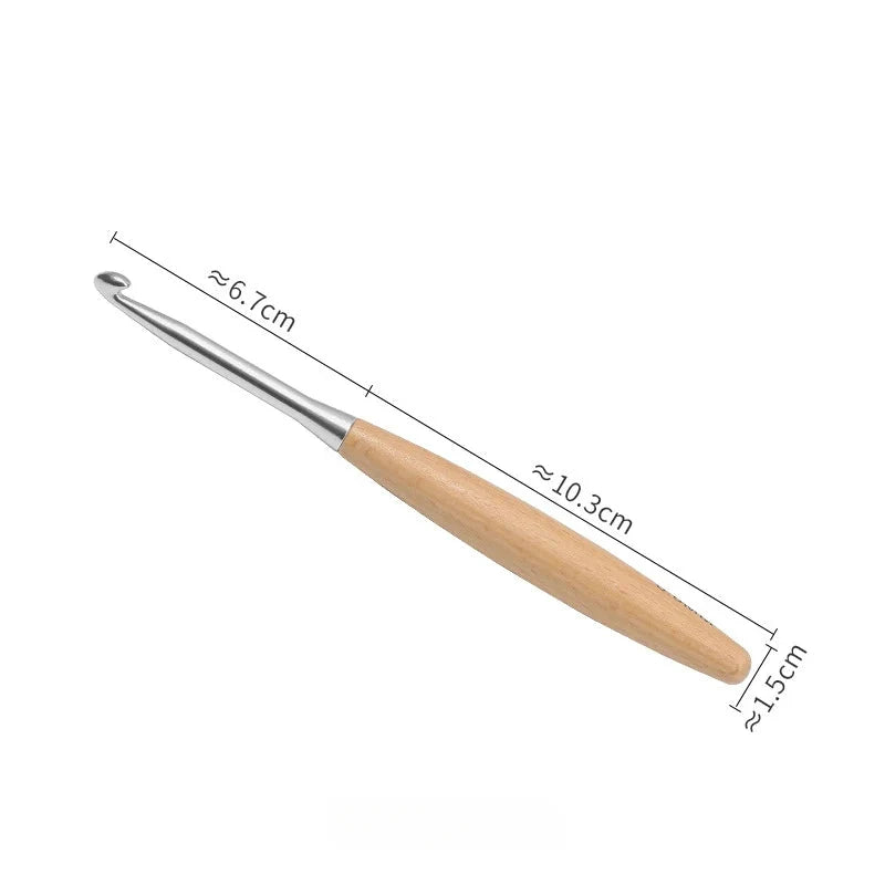 Garnzeit 13-teiliges Häkelnadel-Set aus Holz – Größen 3 bis 12 mm, polierter Griff