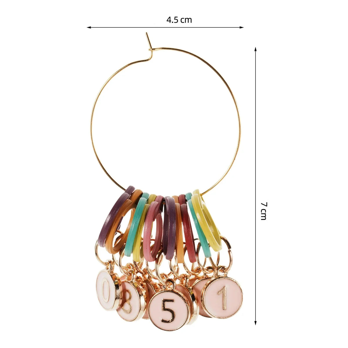 Garnzeit Maschenmarkierer-Set aus Legierung – Strick- und Häkelclips im Katzenohren-Design