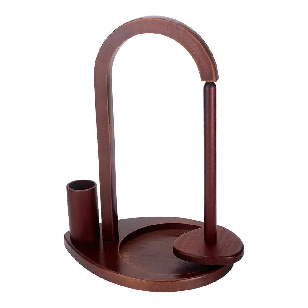 Garnzeit Magnetischer Wollhalter aus Holz mit 360°-Rotation – Knäuel-Organizer mit Häkelnadel-Aufbewahrung