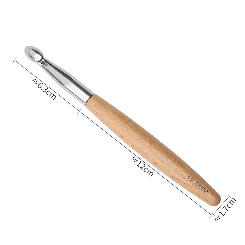 Garnzeit 11-teiliges Häkelnadel-Set mit Holzgriff – Nadeln für Stricken und Handarbeiten