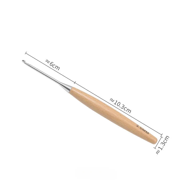 Garnzeit 13-teiliges Häkelnadel-Set aus Holz – Größen 3 bis 12 mm, polierter Griff