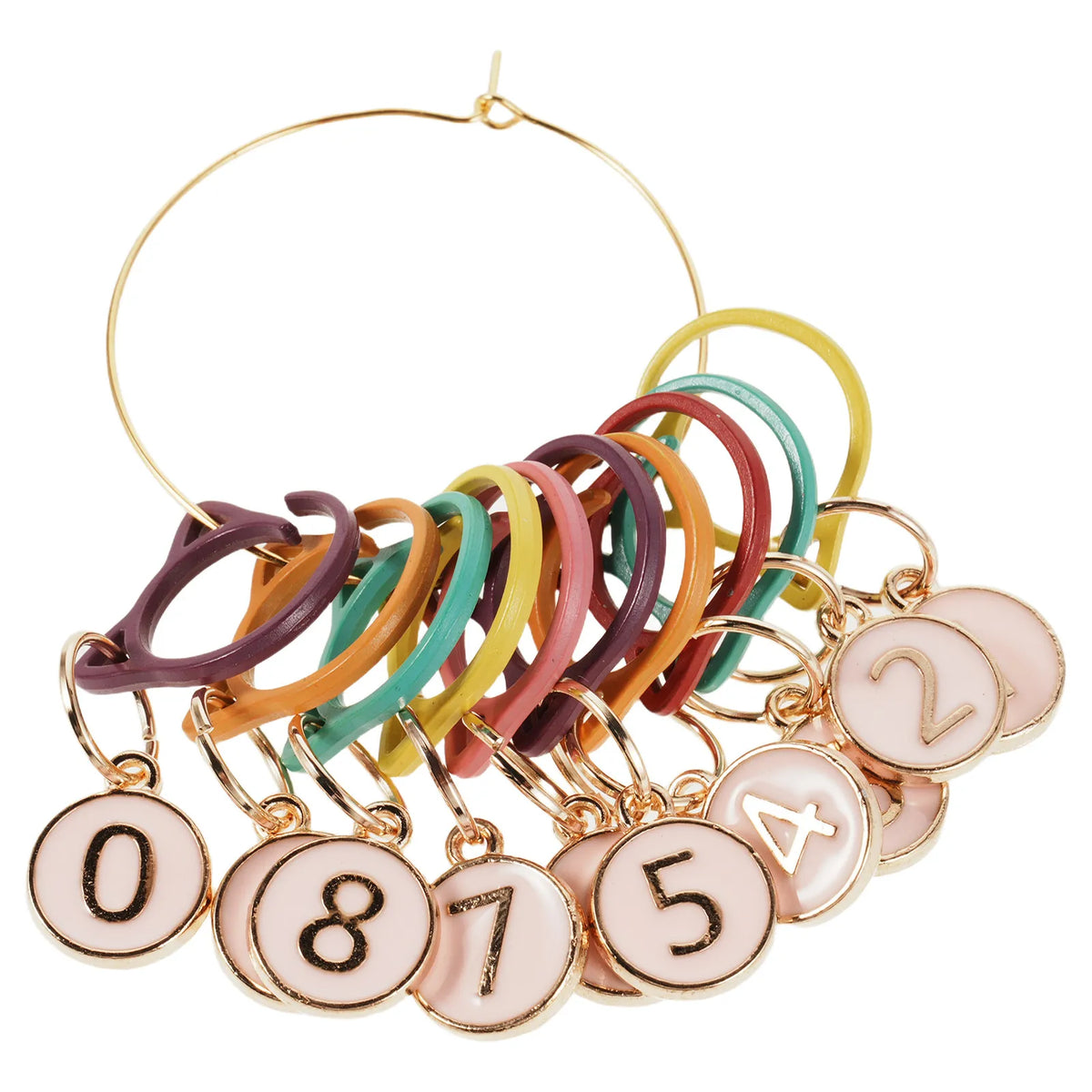 Garnzeit Maschenmarkierer-Set aus Legierung – Strick- und Häkelclips im Katzenohren-Design