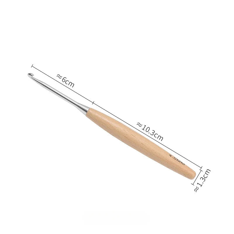 Garnzeit 13-teiliges Häkelnadel-Set aus Holz – Größen 3 bis 12 mm, polierter Griff