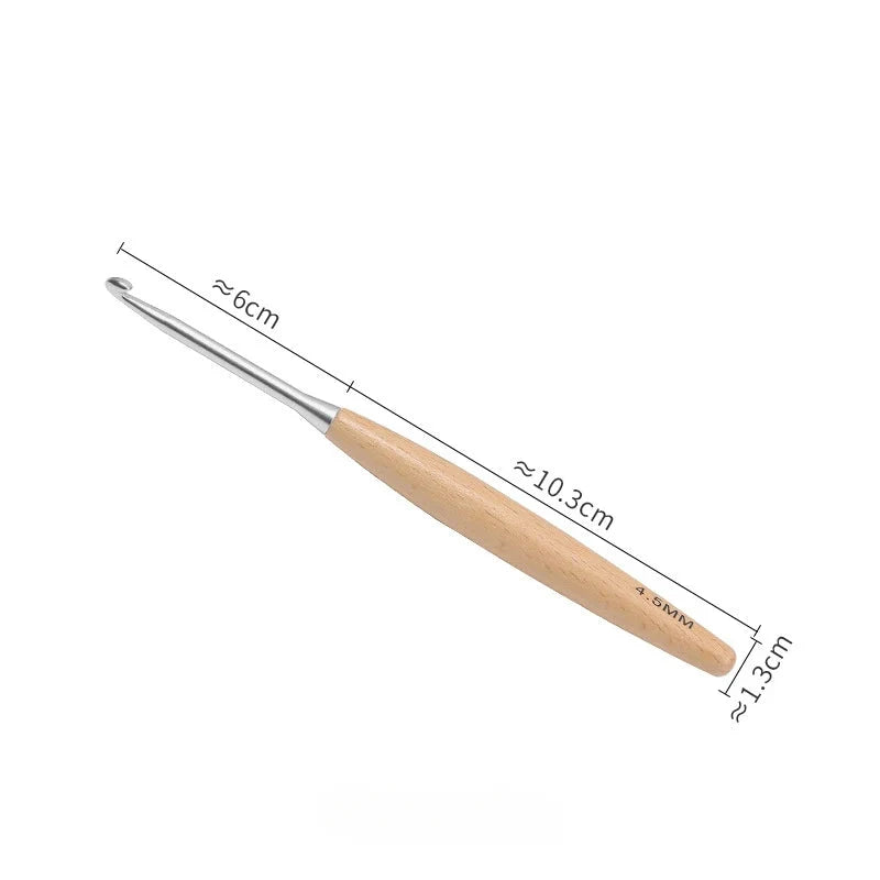 Garnzeit 13-teiliges Häkelnadel-Set aus Holz – Größen 3 bis 12 mm, polierter Griff